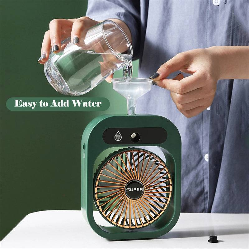 Air Conditioning Fan Quiet Cooling with Humidifier & Adjustable Speed.
