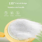 Pet Cat Brush -designed for   Hand-held Steel Wire Self-cleaning Comb.