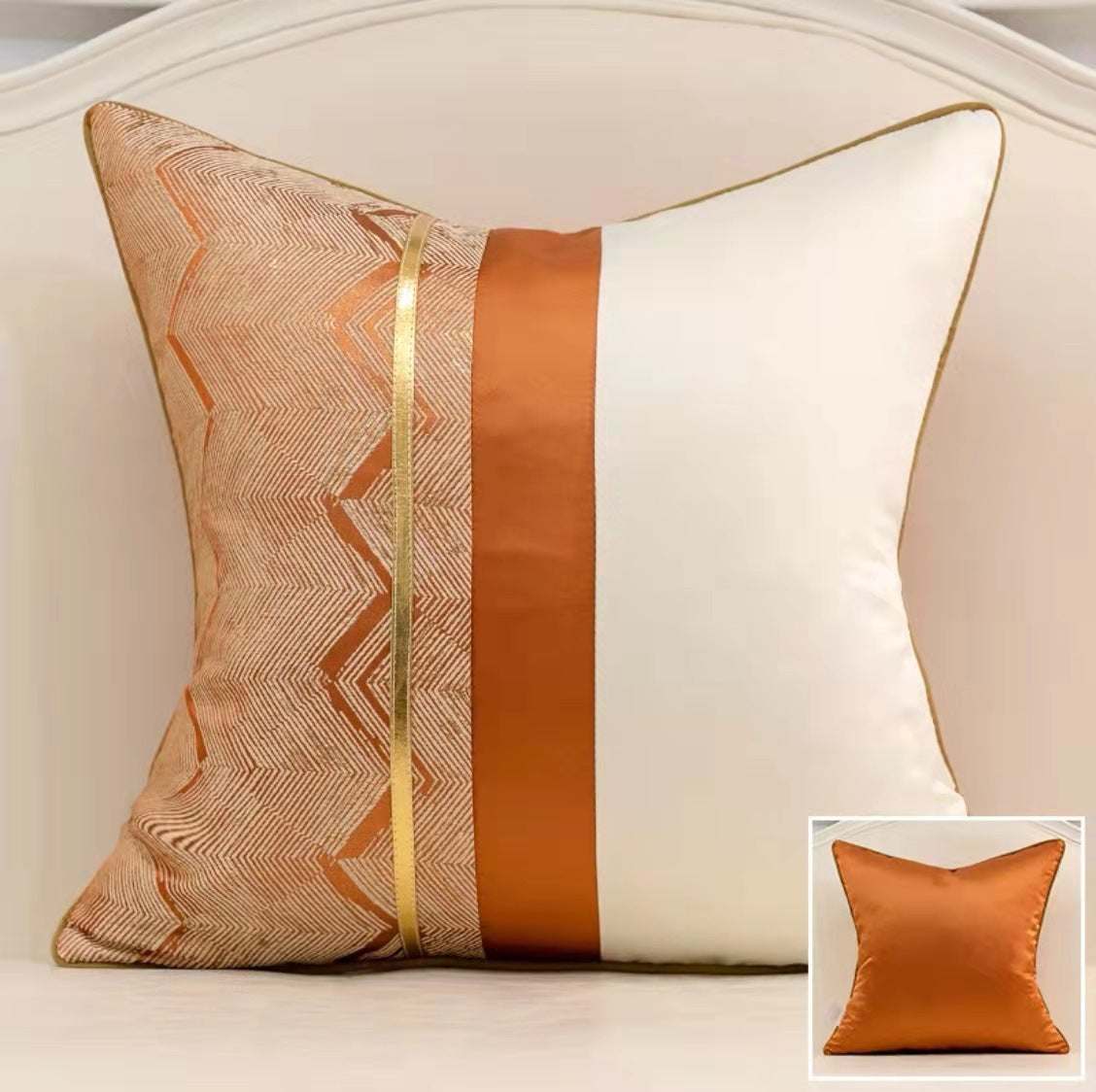 Home Fashion Splicing Stylish Pillow Cover Modern Touch for Decoration