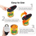 Electric Can Opener --- Automatic, Cordless, One Touch Kitchen Gadget.