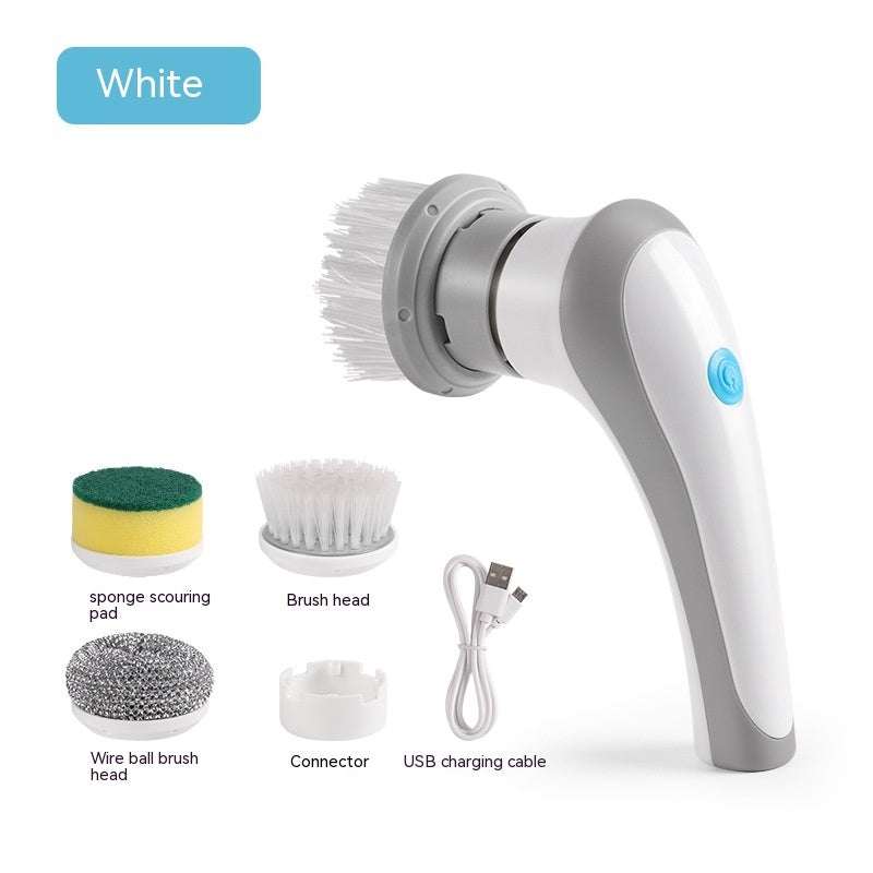 Electric Cleaning Brush -- The Safe 4 In 1 Cordless Spinning Scrubber.