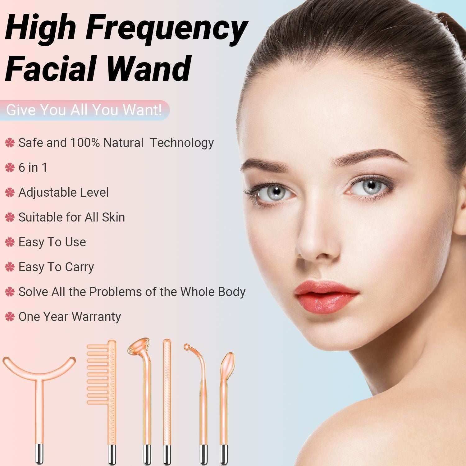 High-frequency Eutic Apparatus --Beauty Instrument -Six-piece Set ....