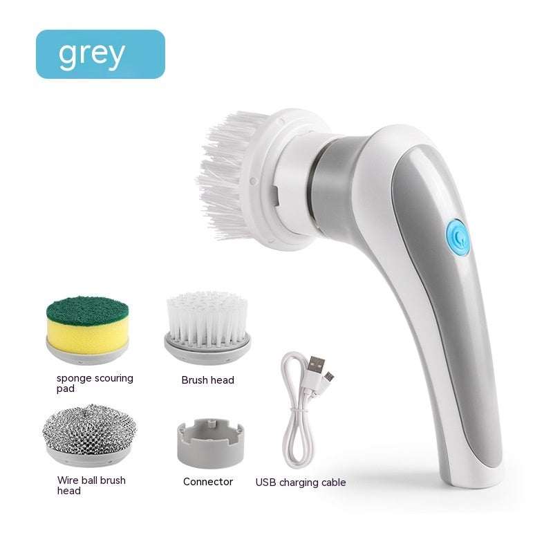 Electric Cleaning Brush -- The Safe 4 In 1 Cordless Spinning Scrubber.