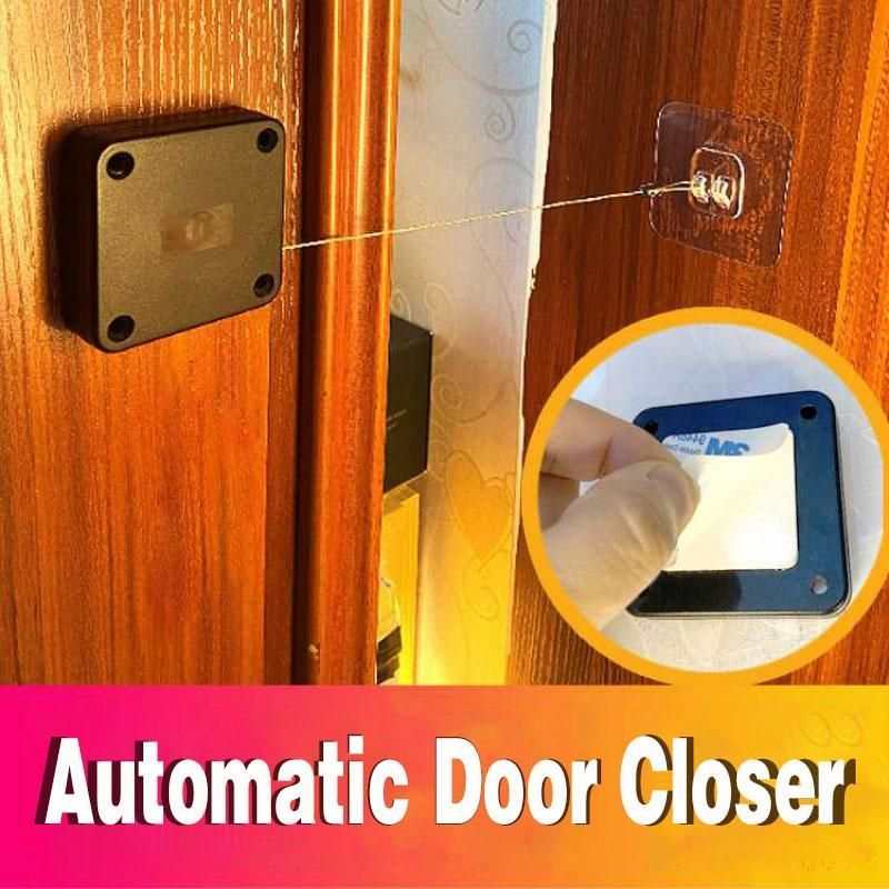 Automatic Door Closer Adjustable & Easy to Install for Home or Office.