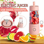 Portable Blender Juicer - Safe USB Rechargeable 350ml Smoothie Mixer .