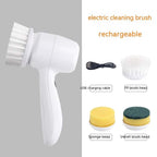 Electric Cleaning Brush -- The Safe 4 In 1 Cordless Spinning Scrubber.
