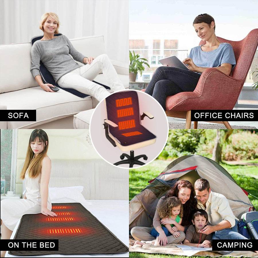 Sleeping Bag Heating Pad -- Durable USB Smart Cushion Winter Gadgets .