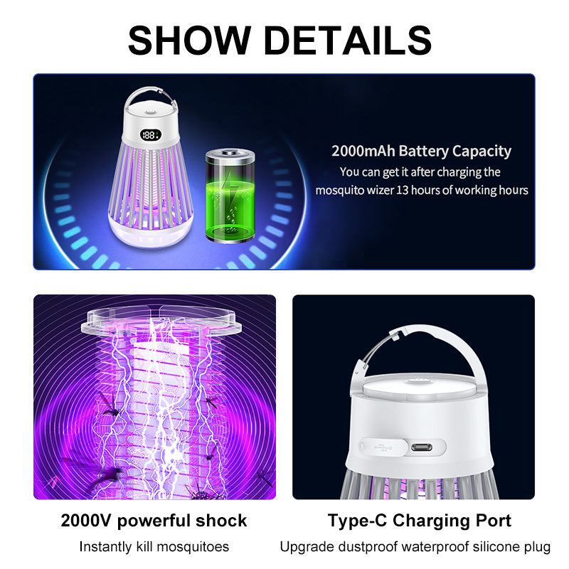Digital Display Mosquito Killer Lamp - The Safe Effective Outdoor Trap