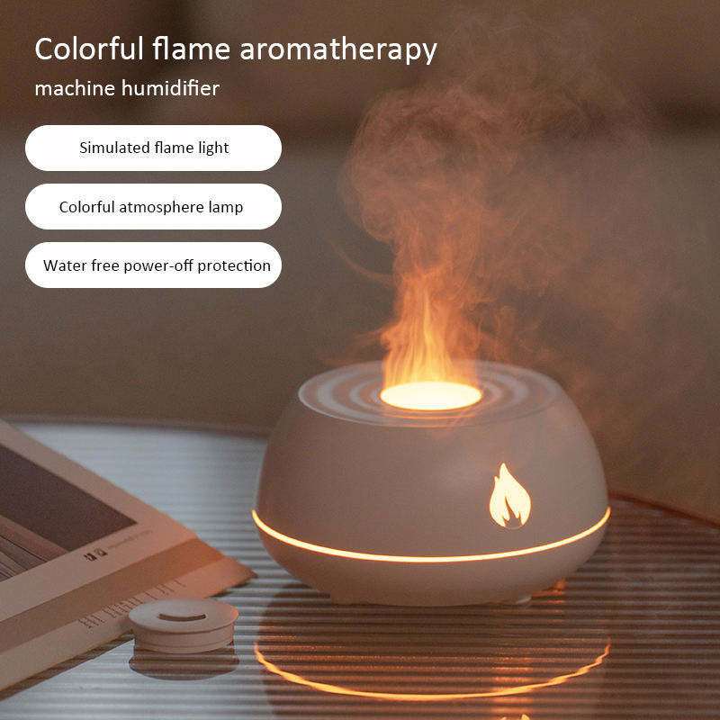 Flame Humidifier Aromatherapy Diffuser Cool Mist EssentialOil Diffuser