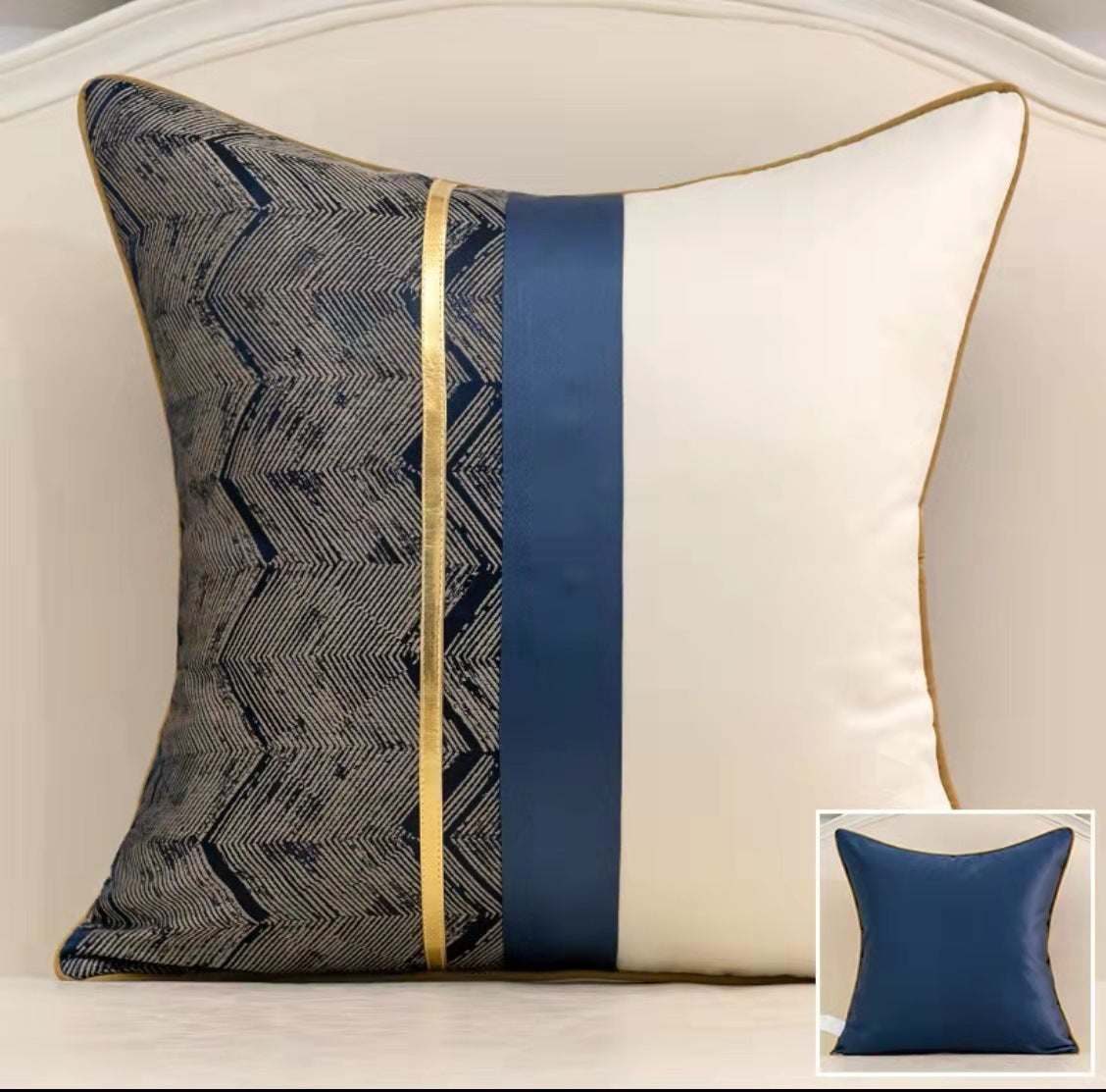 Home Fashion Splicing Stylish Pillow Cover Modern Touch for Decoration