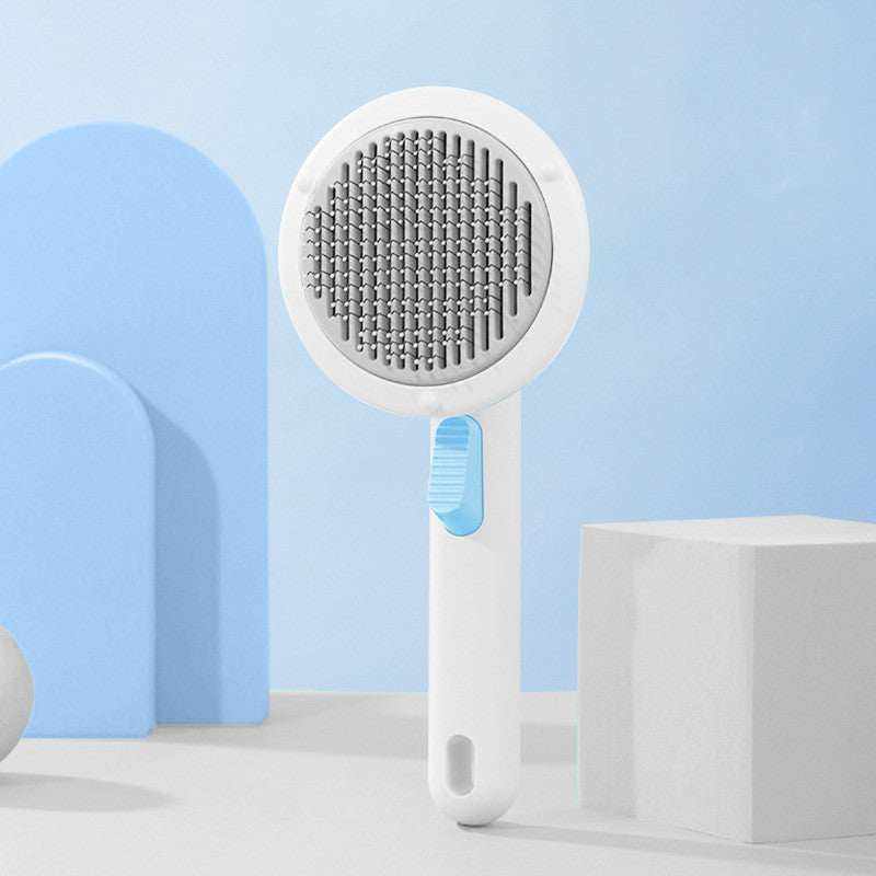 Pet Cat Brush -designed for   Hand-held Steel Wire Self-cleaning Comb.