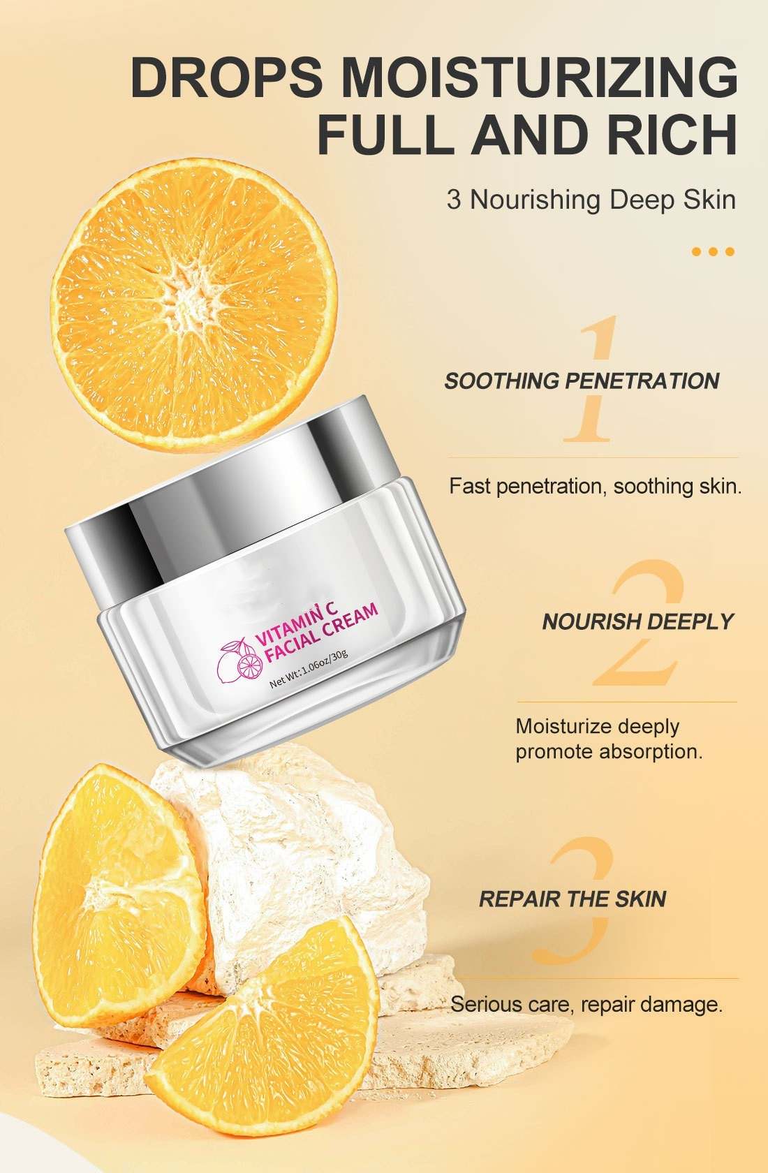 Vitamin C Face Cream -For Universal Skin Care, Safe and easy to use ..