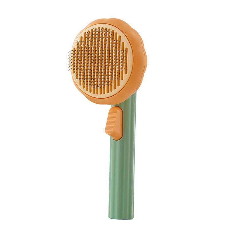 Pet Cat Brush -designed for   Hand-held Steel Wire Self-cleaning Comb.