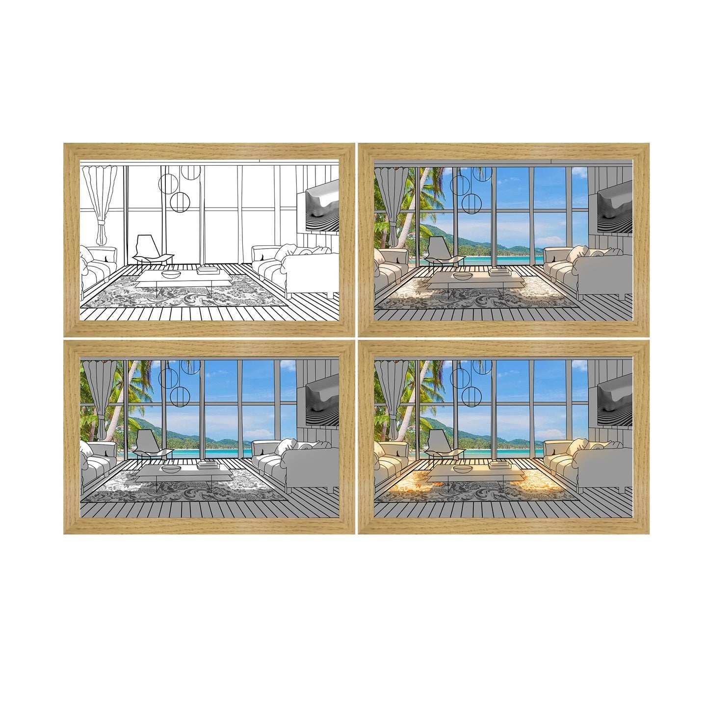 Illuminated Picture LED Wall Art Decorative Light Painting Modern Gift