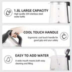 Cordless Transparent Glass Electric Kettle for Strong Versatile Use...