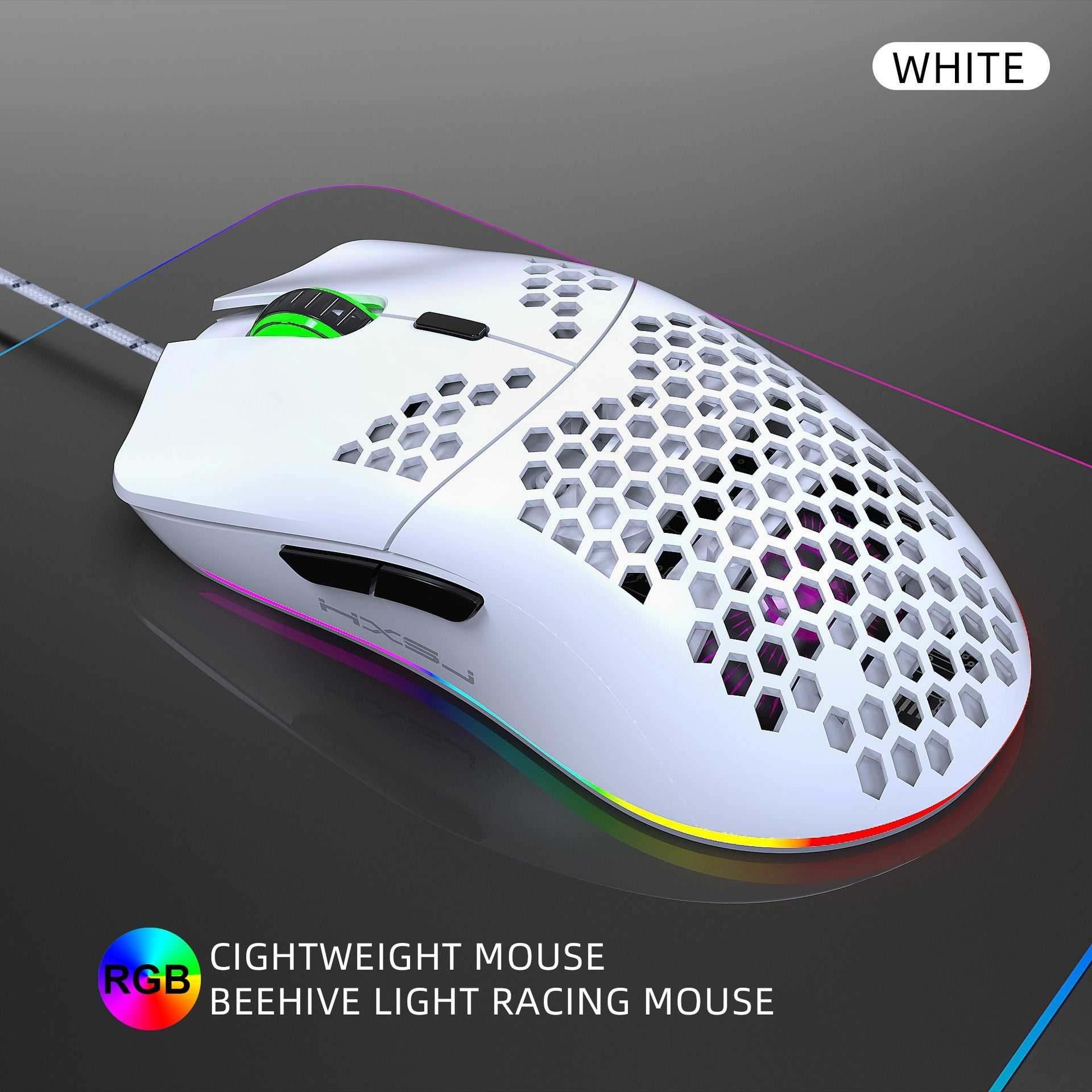 Lightweight Honeycomb Shell Wired Mouse --Programmable Gaming Mouse...