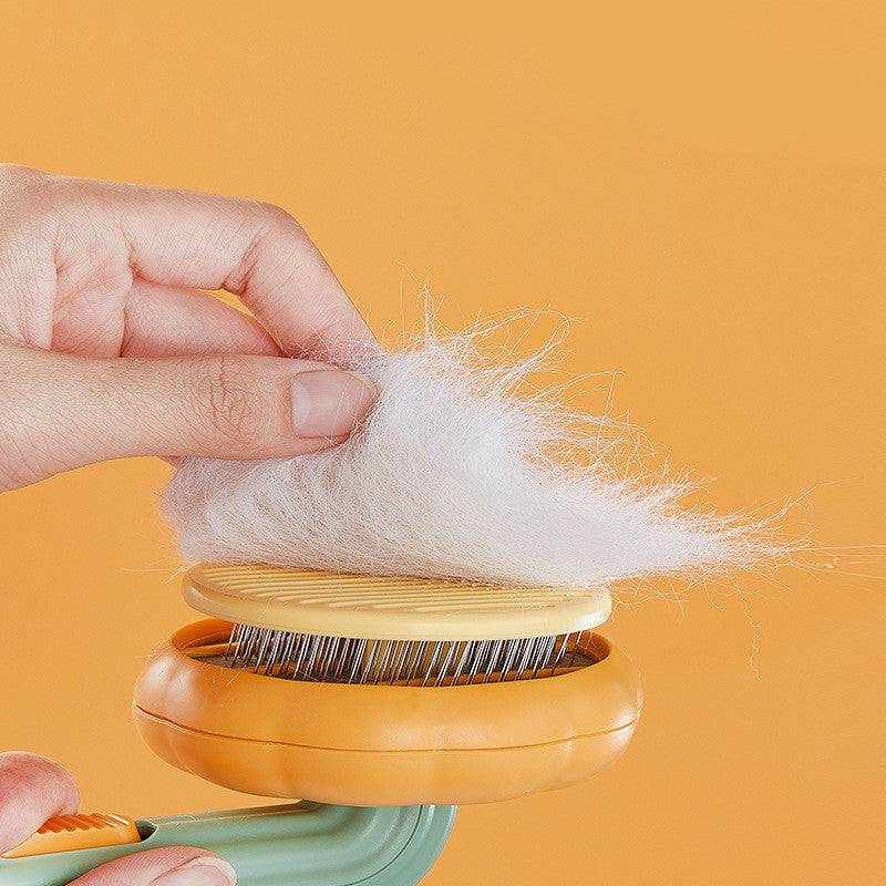Pet Cat Brush -designed for   Hand-held Steel Wire Self-cleaning Comb.