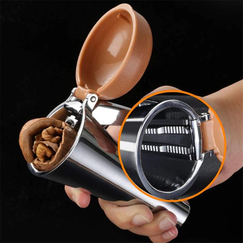 Zinc Alloy Pecan Nut Cracker - Durable & Safe Kitchen Nutcracker Tool.