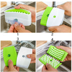 Creative Kitchen Knife Cleaning Brush -- Comes Safe With Suction Cup .