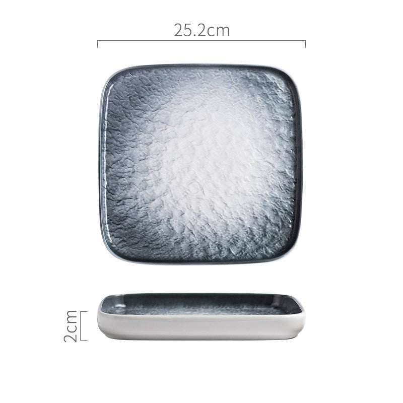 Nordic Ceramic Plate - Momei Home Creative Stone Pattern Plates.......