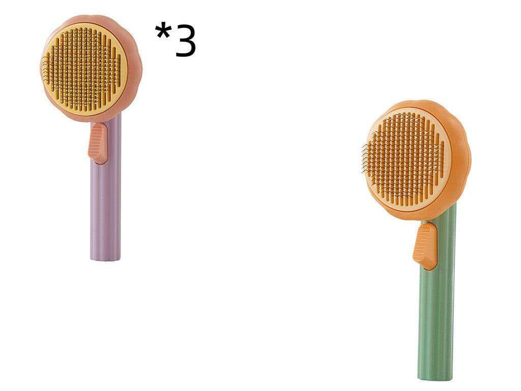 Pet Cat Brush -designed for   Hand-held Steel Wire Self-cleaning Comb.