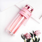 Glass Water Bottle -- With a Safe Tea Infuser and Leakproof Design ...