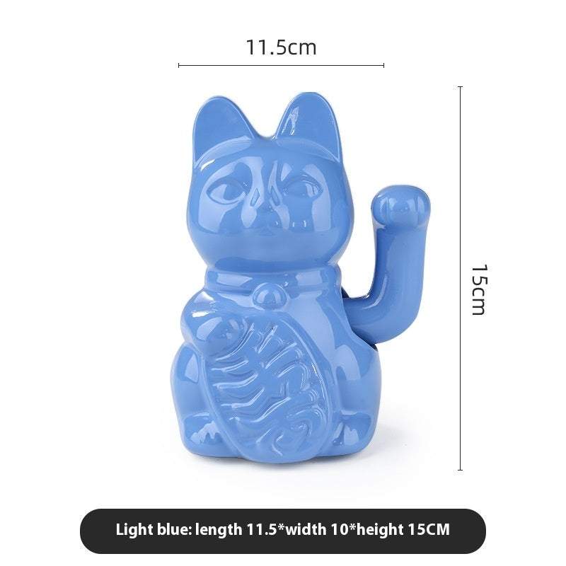 Home Living Room Cute Lucky Cat Desktop Decoration Ceramic