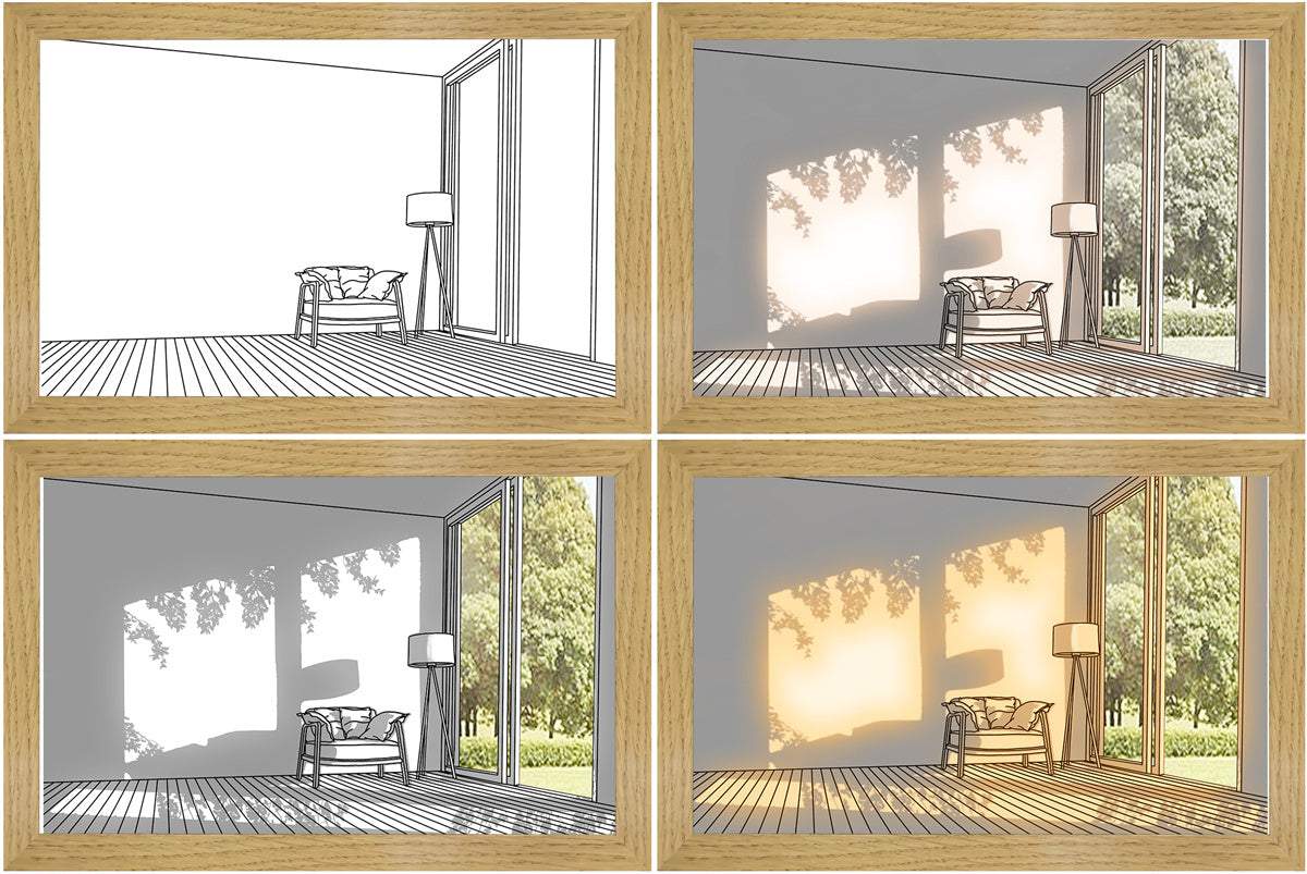 Illuminated Picture LED Wall Art Decorative Light Painting Modern Gift