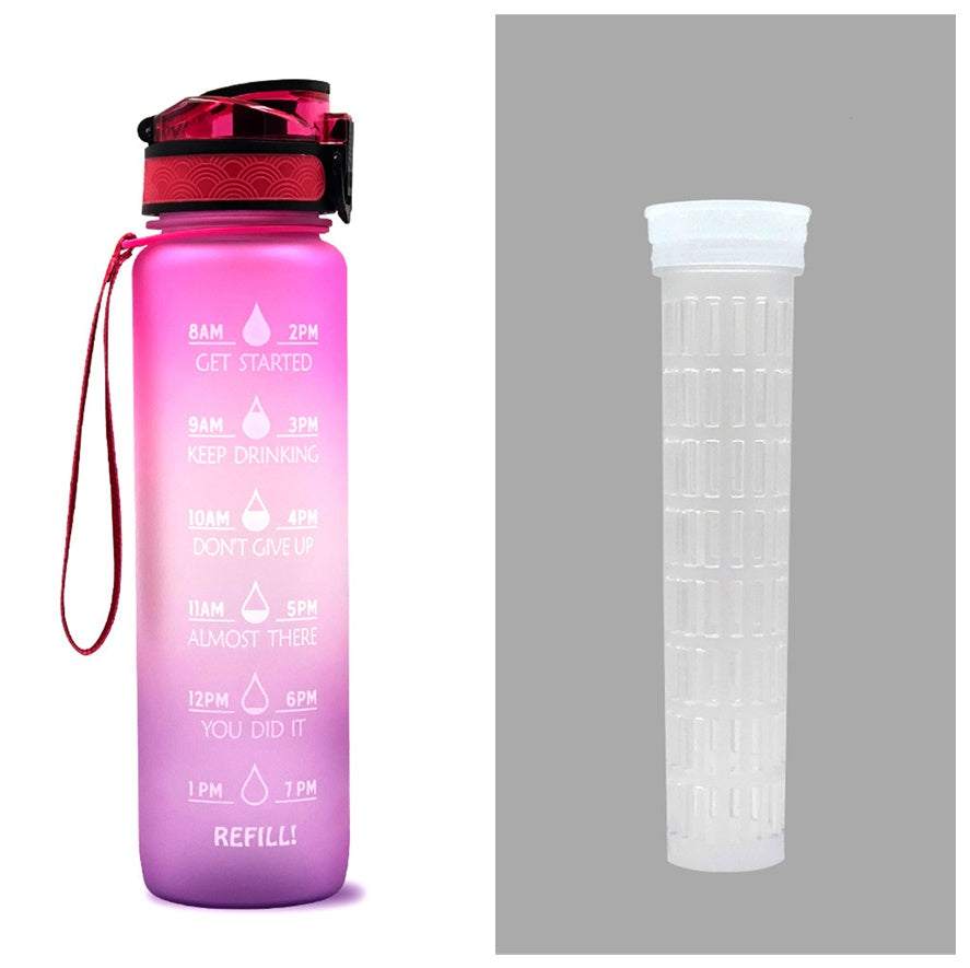 Tritan Water Bottle -- Comes With 1L Leakproof & Motivational Design .