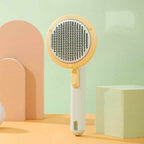 Pet Cat Brush -designed for   Hand-held Steel Wire Self-cleaning Comb.