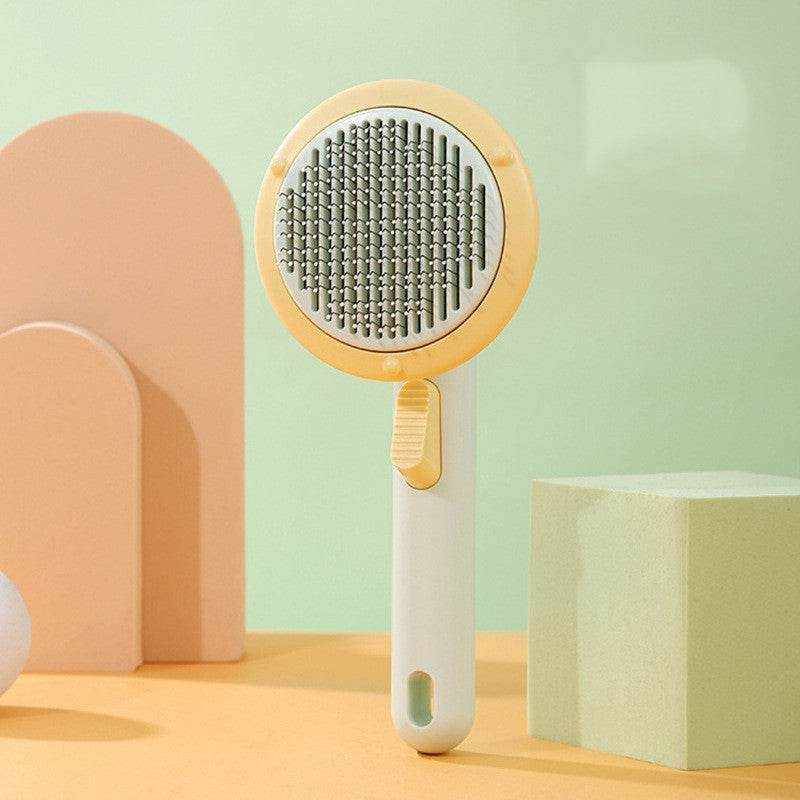 Pet Cat Brush -designed for   Hand-held Steel Wire Self-cleaning Comb.