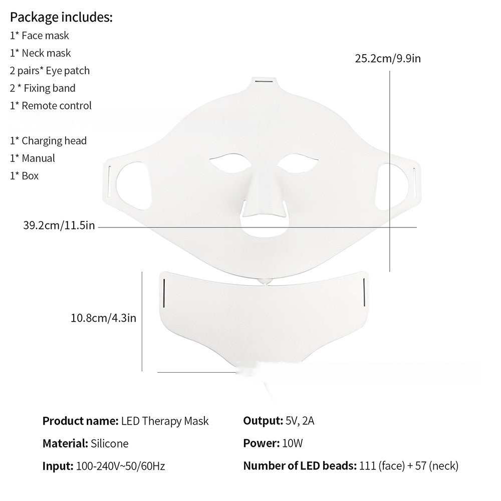Household Beauty Silicone Mask -7 Colors durable LED Skin Rejuvenation