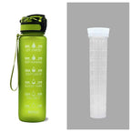 Tritan Water Bottle -- Comes With 1L Leakproof & Motivational Design .