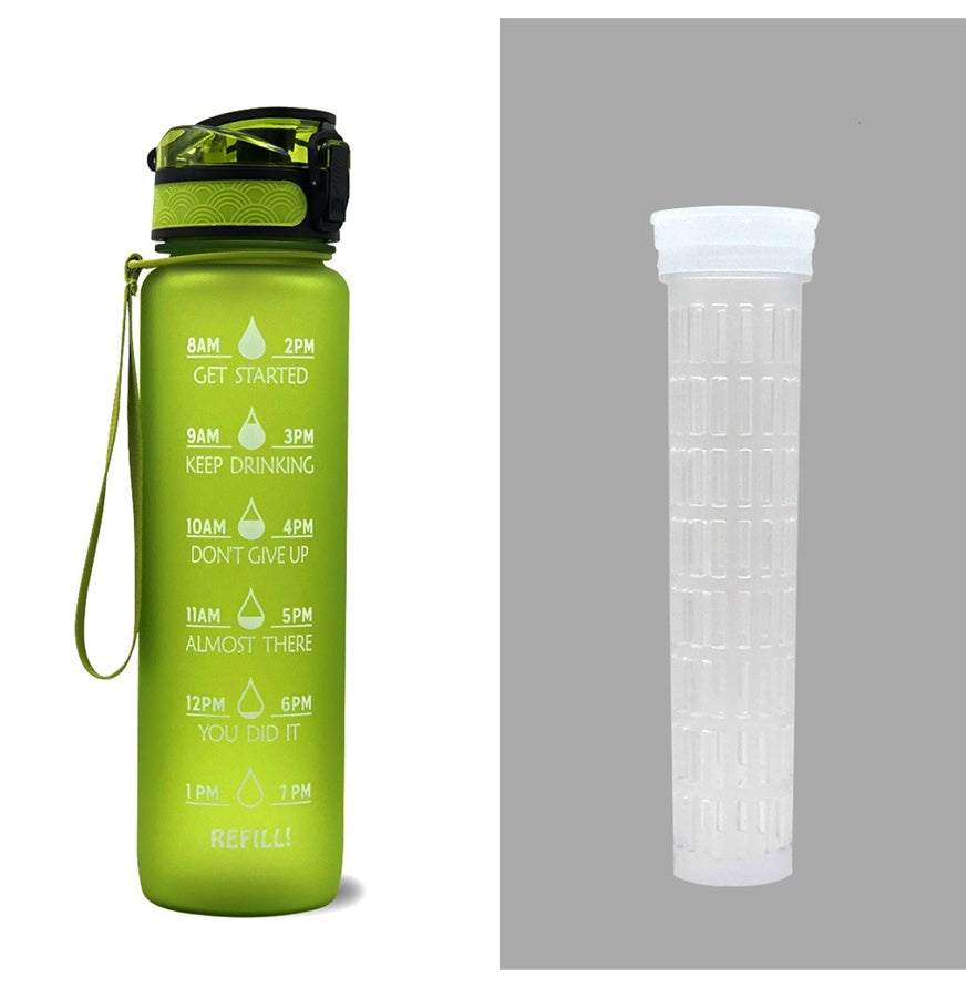 Tritan Water Bottle -- Comes With 1L Leakproof & Motivational Design .