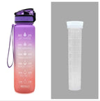 Tritan Water Bottle -- Comes With 1L Leakproof & Motivational Design .
