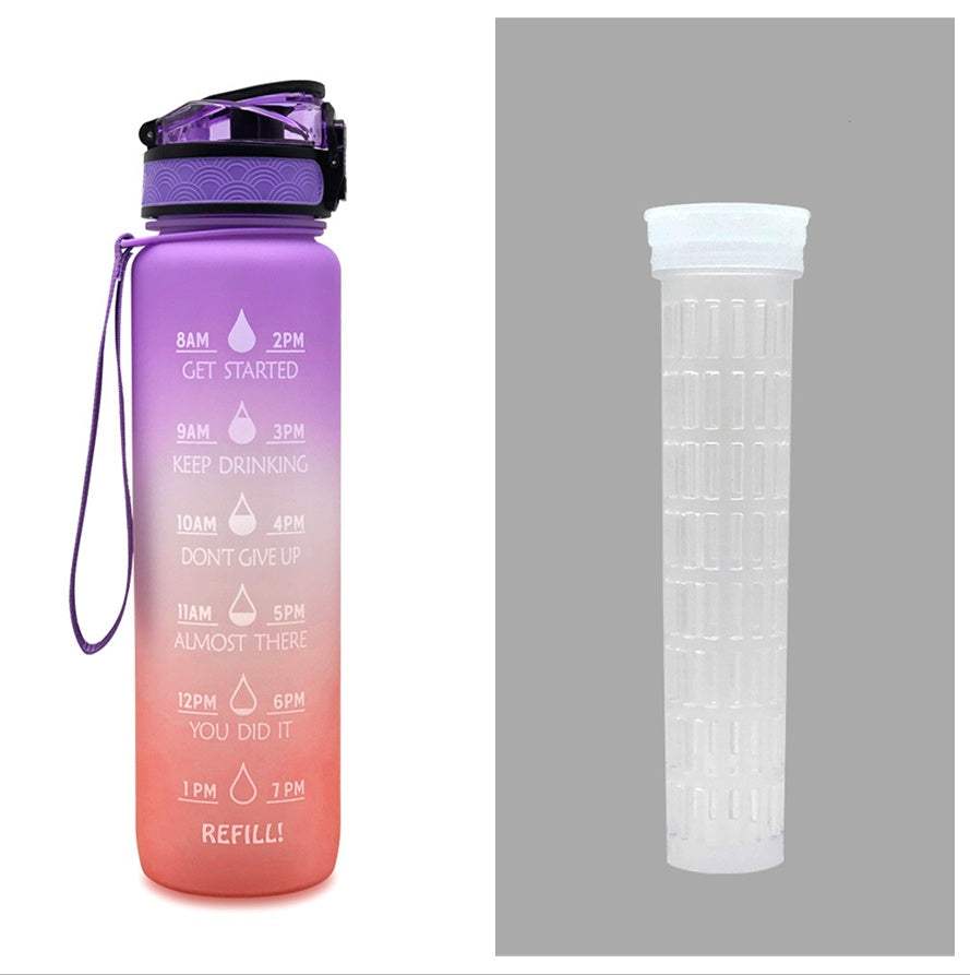 Tritan Water Bottle -- Comes With 1L Leakproof & Motivational Design .