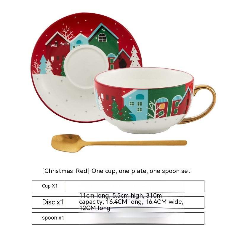 Ins Christmas Ceramic Cup --- The Safe Festive Ceramic Kitchen Gadgets