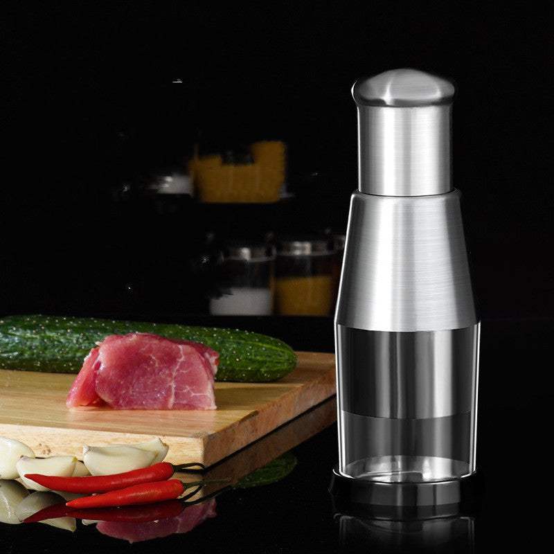 Garlic Crusher Onion Chopper for Kitchen --- The Manual Press Gadget .